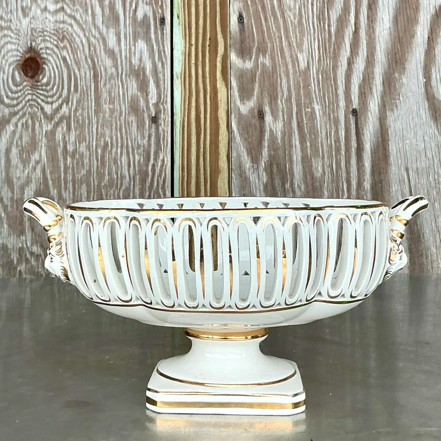 Vintage Italian Impero Crater Urn - Top view