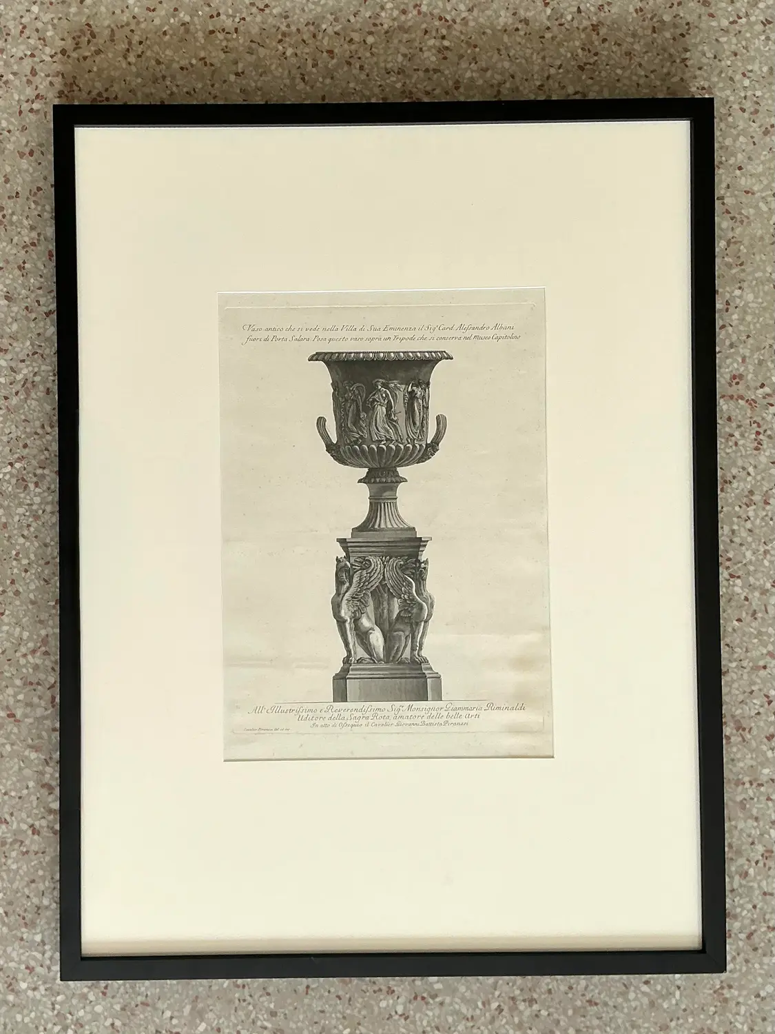 Vintage Italian Monumental Giovanni Batista Parinesi Urn Print - Top view