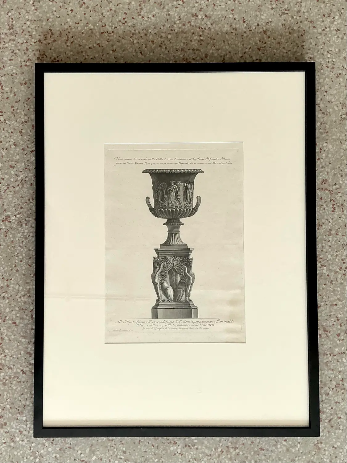 Vintage Italian Monumental Giovanni Batista Parinesi Urn Print - Detail view