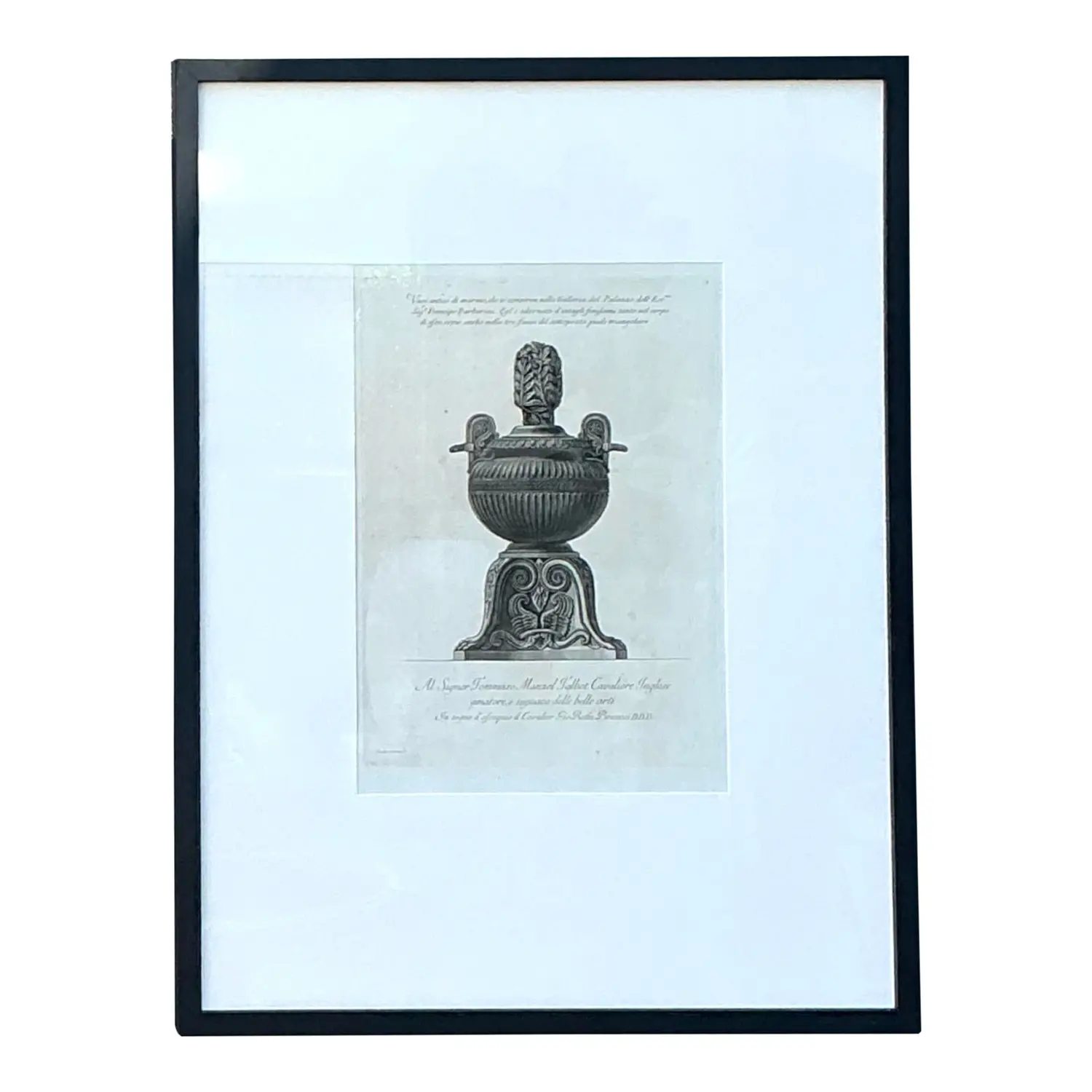 Vintage Italian Monumental Giovanni Batista Piranesi Urn Print