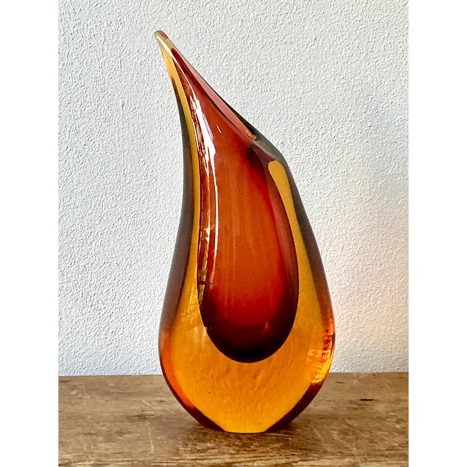 Vintage Italian Murano Art Glass Vase - Side view