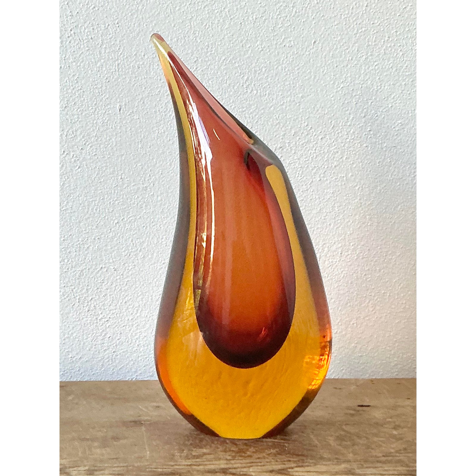 Vintage Italian Murano Art Glass Vase - Top view