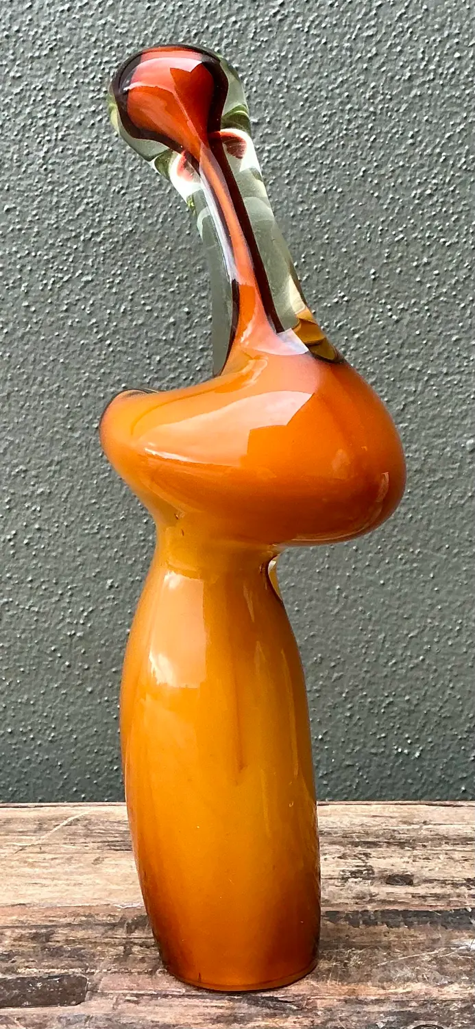 Vintage Italian Murano Glass Abstract Sculpture - Side view