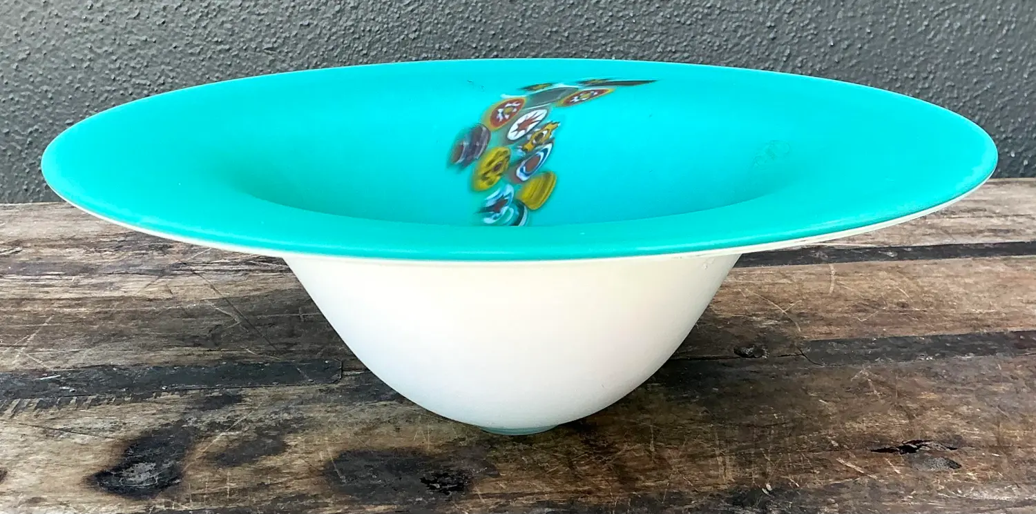 Vintage Italian Murano Glass Bowl - Back view