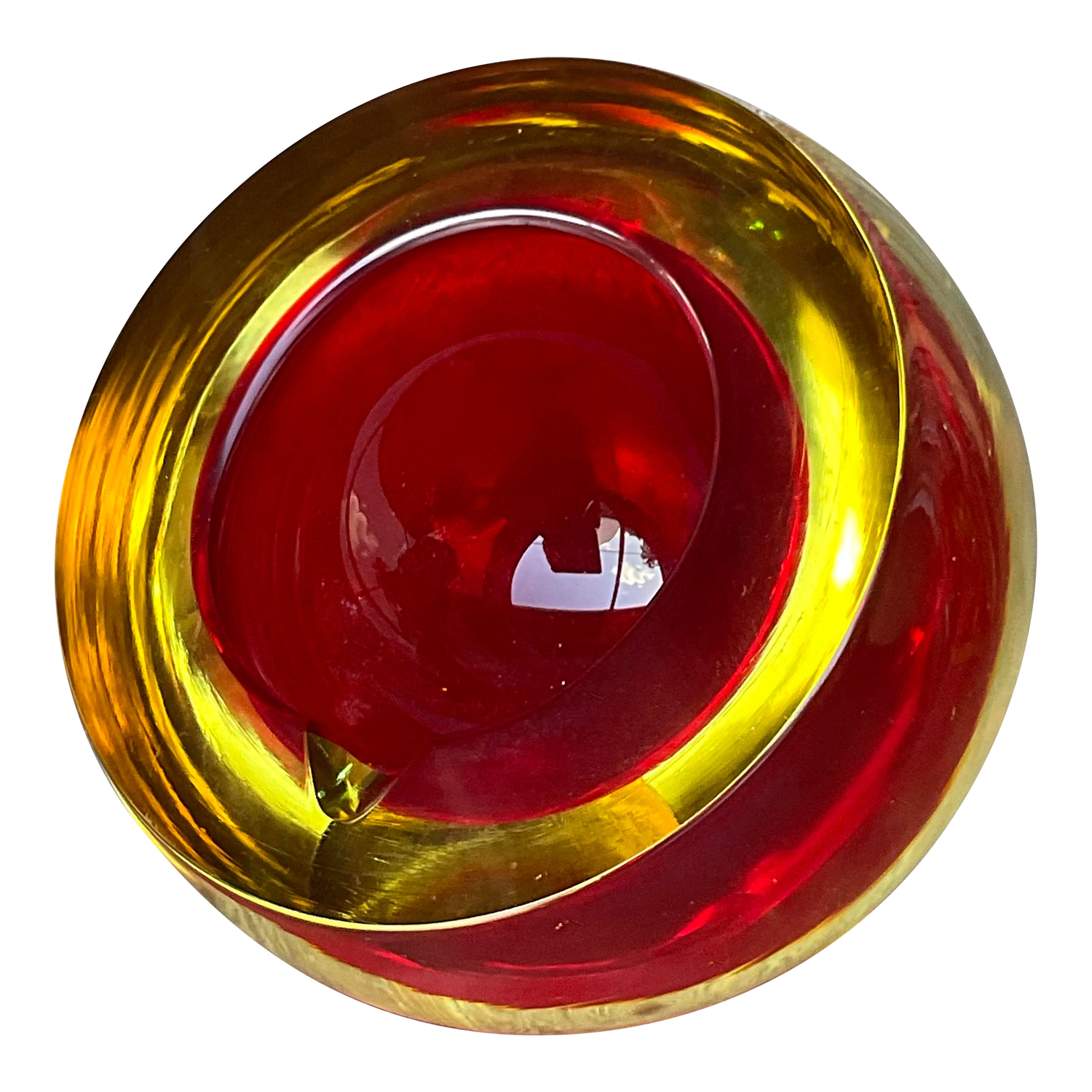 Vintage Italian Murano Sommeroso Attributed Orbe Glass Ashtray - Detail view