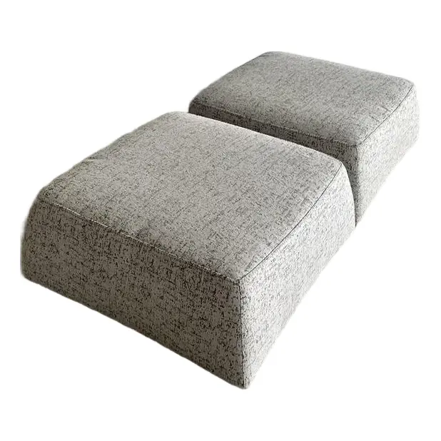 Vintage Italian Natuzzi Low Ottomans - A Pair
