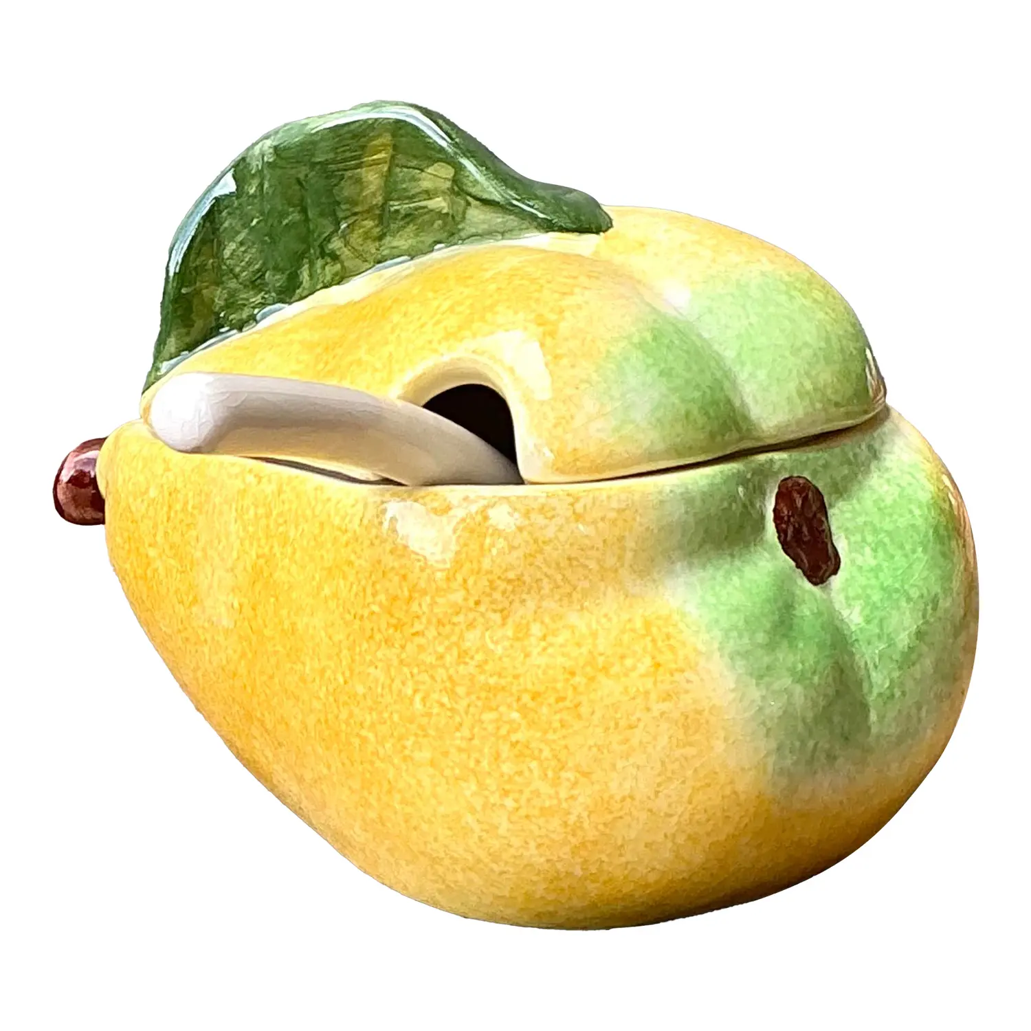 Vintage Italian Pear Sugar Bowl