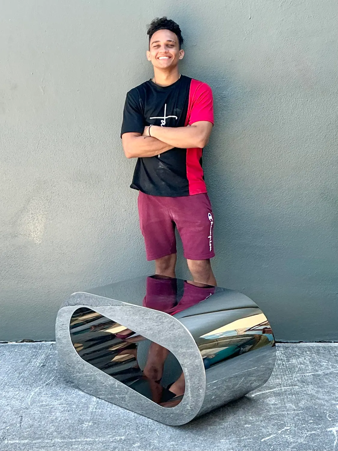Vintage Italian Polished Chrome Coffee Table - Detail view