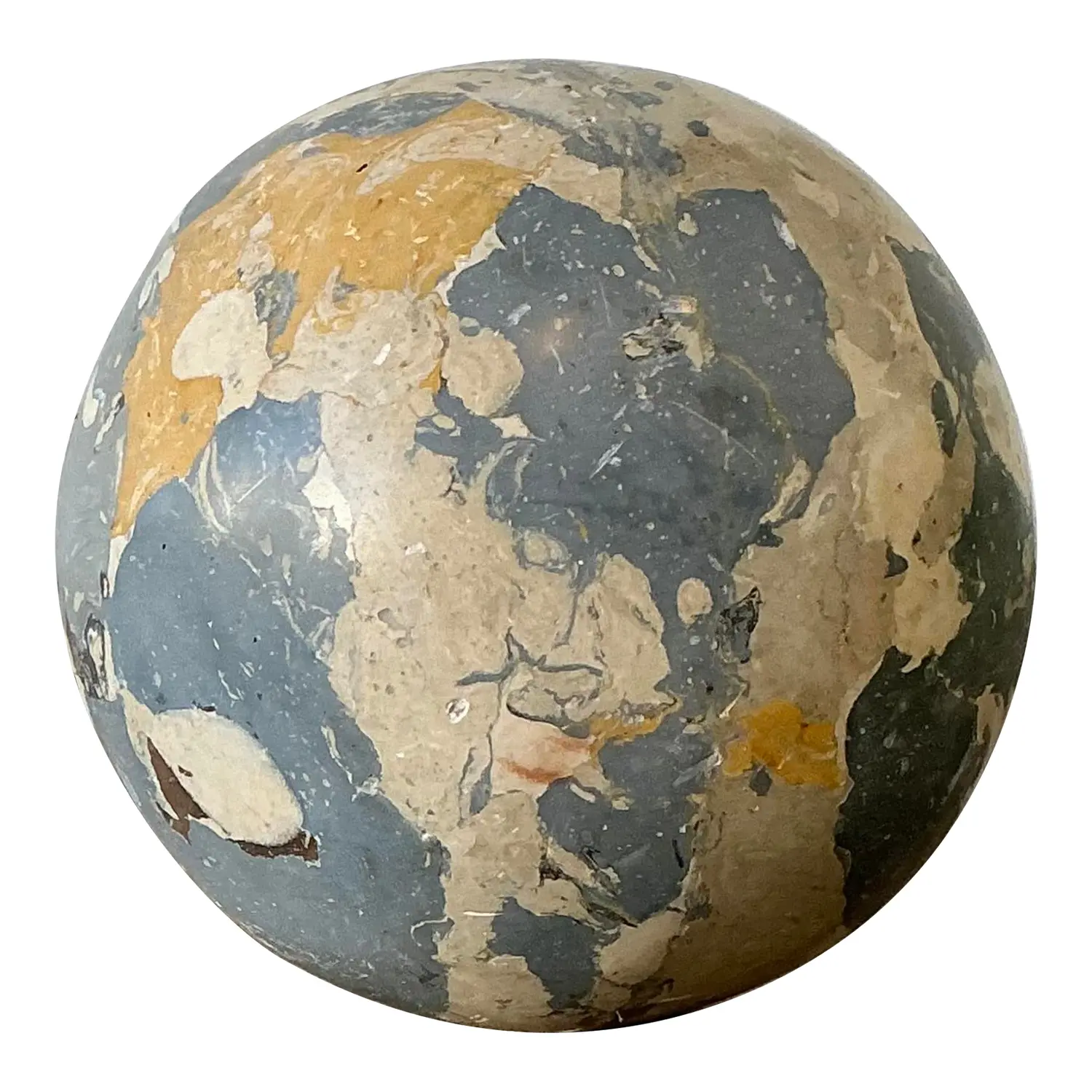 Vintage Italian Scagliola Artisanal Pigmented Plaster Sphere
