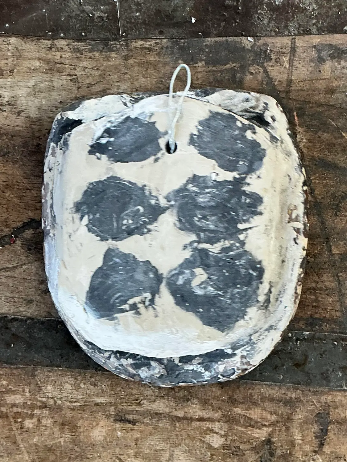 Vintage Italian Scagliola Artisanal Pigmented Plaster Turtle Shell - Top view