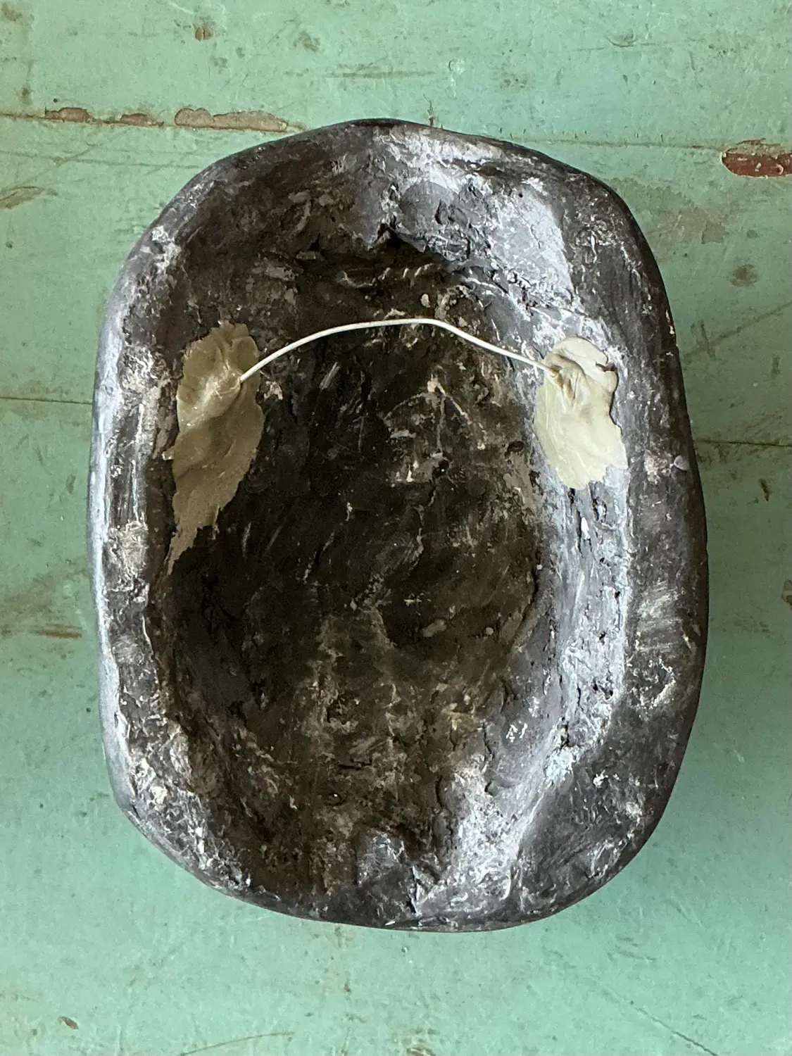Vintage Italian Scagliola Pigmented Plaster Turtle Shell - Top view