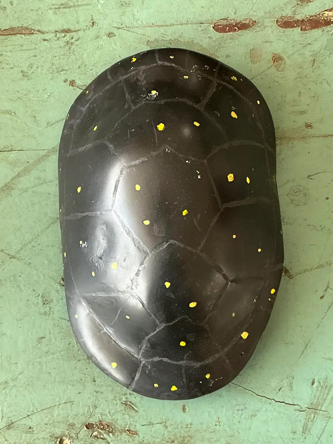 Vintage Italian Scagliola Pigmented Plaster Turtle Shell - Side view