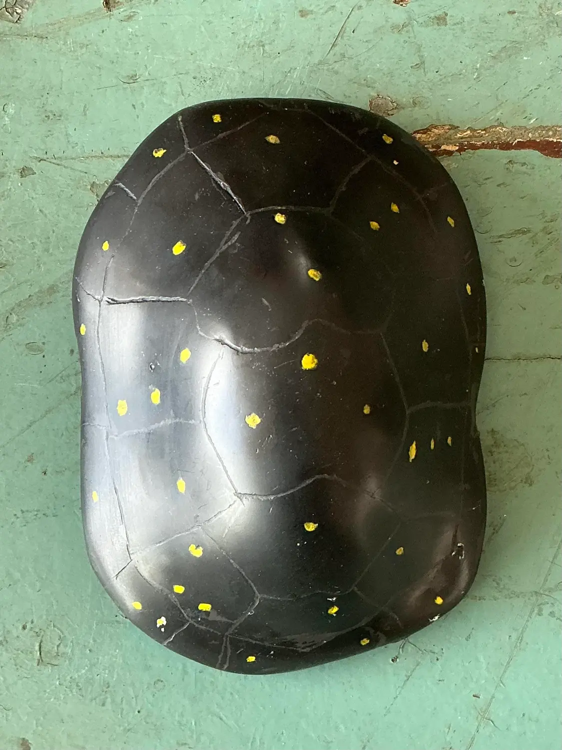 Vintage Italian Scagliola Pigmented Plaster Turtle Shell - Detail view