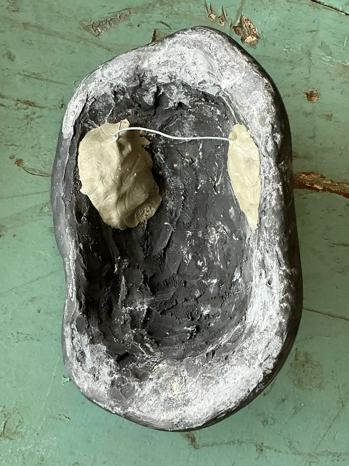 Vintage Italian Scagliola Pigmented Plaster Turtle Shell - Back view