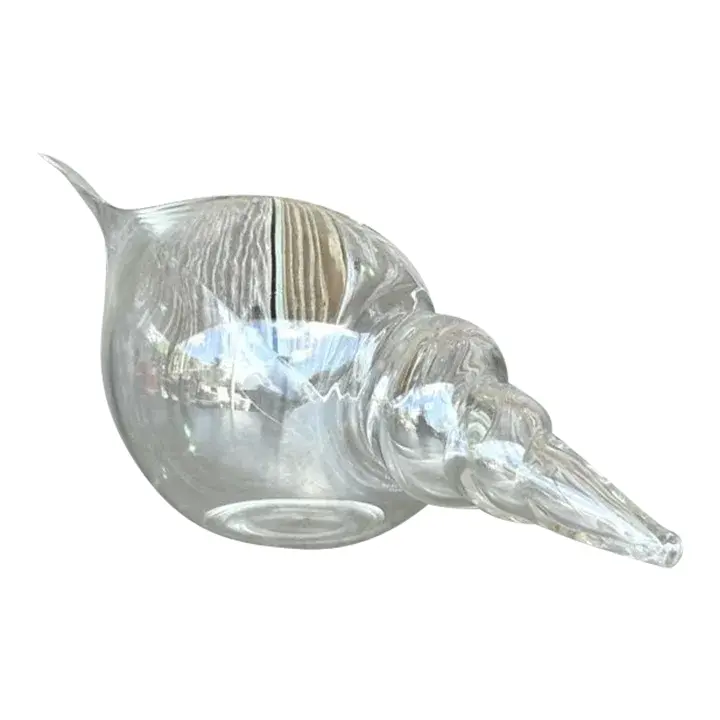 Vintage Italian Signed Seguso Murano Glass Large Shell