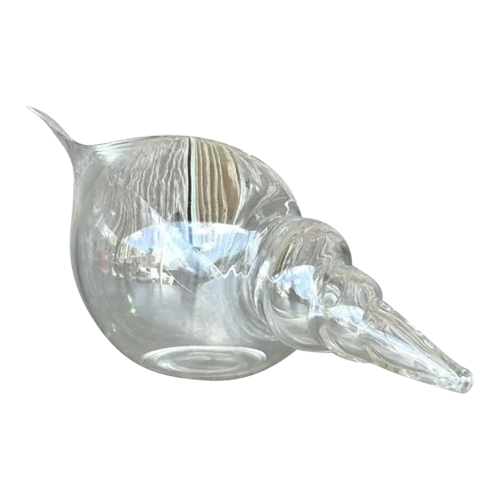 Vintage Italian Signed Seguso Murano Glass Large Shell - Detail view
