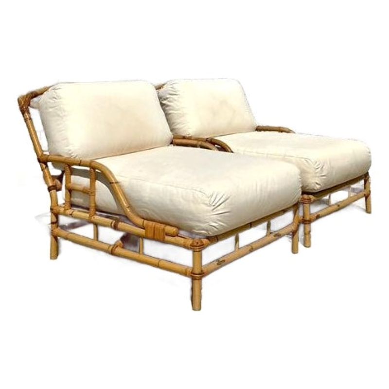 Vintage Italian Vivai Del Sud Lounge Chairs- Set of 2 - Detail view