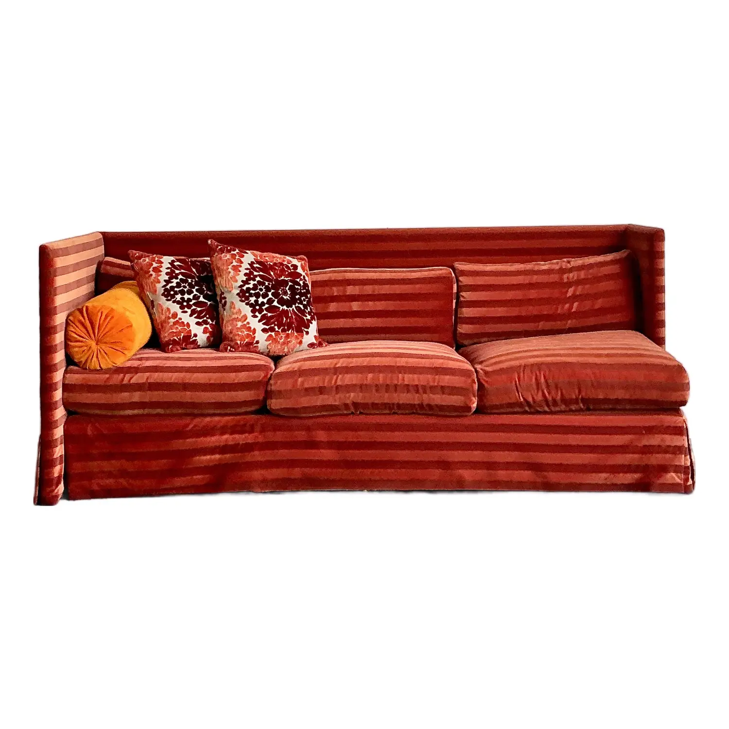 Vintage John Saladino Striped Velvet Sofa