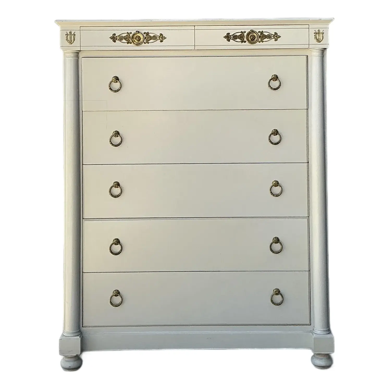 Vintage John Stuart for Johnson Furniture Neoclassical Tall Chest of Drawers