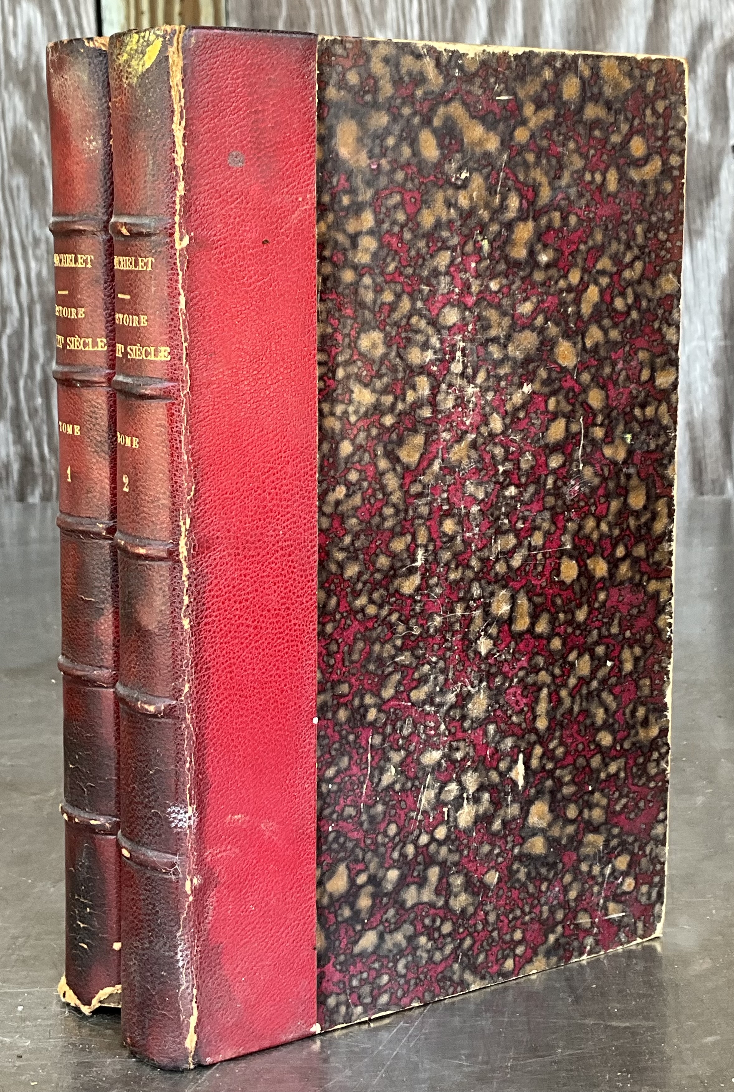 Vintage Jules Michelet – Histoire du XIXe Siècle- 2 Volume Set - Top view