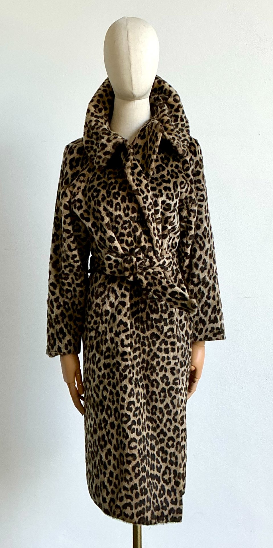 Vintage Kilimanjaro Faux Leopard Coat By Sidney Blumenthal - Top view