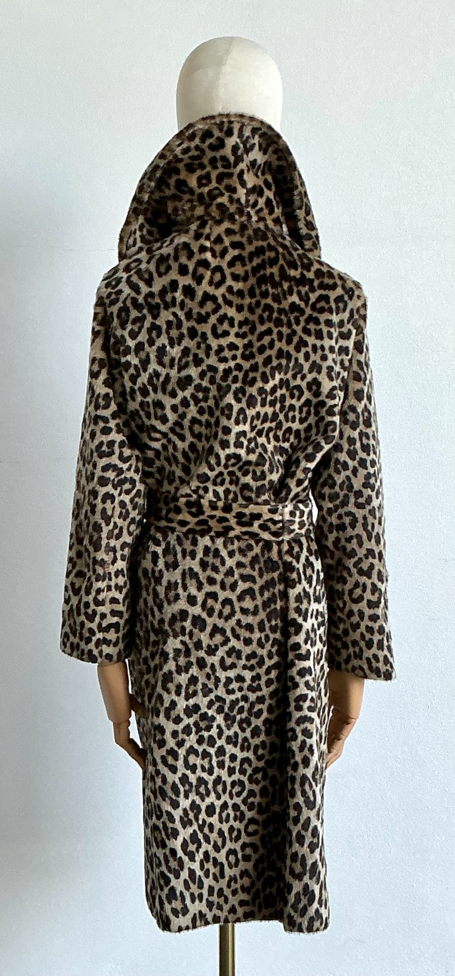 Vintage Kilimanjaro Faux Leopard Coat By Sidney Blumenthal - Back view