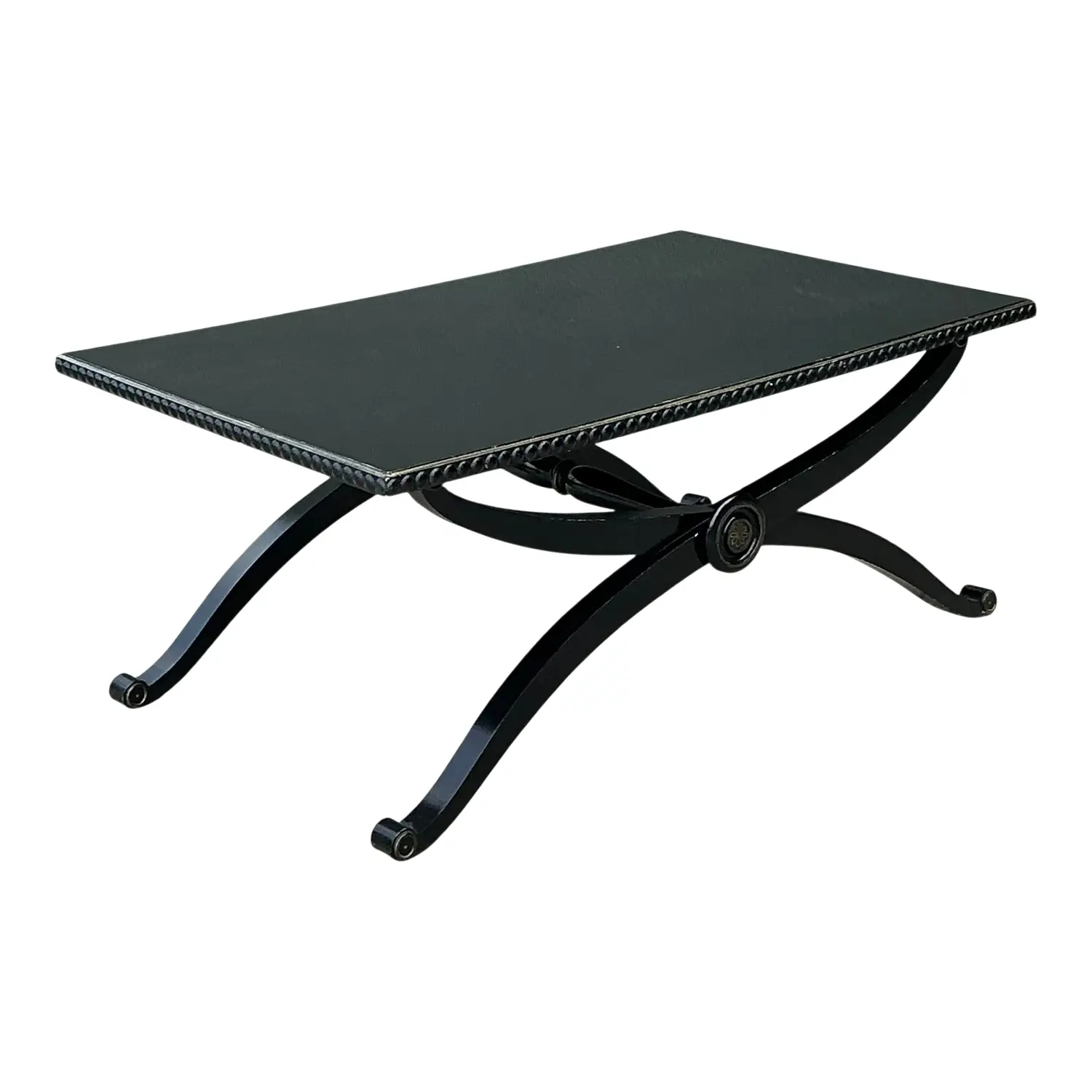 Vintage Lacquered X Base Coffee Table
