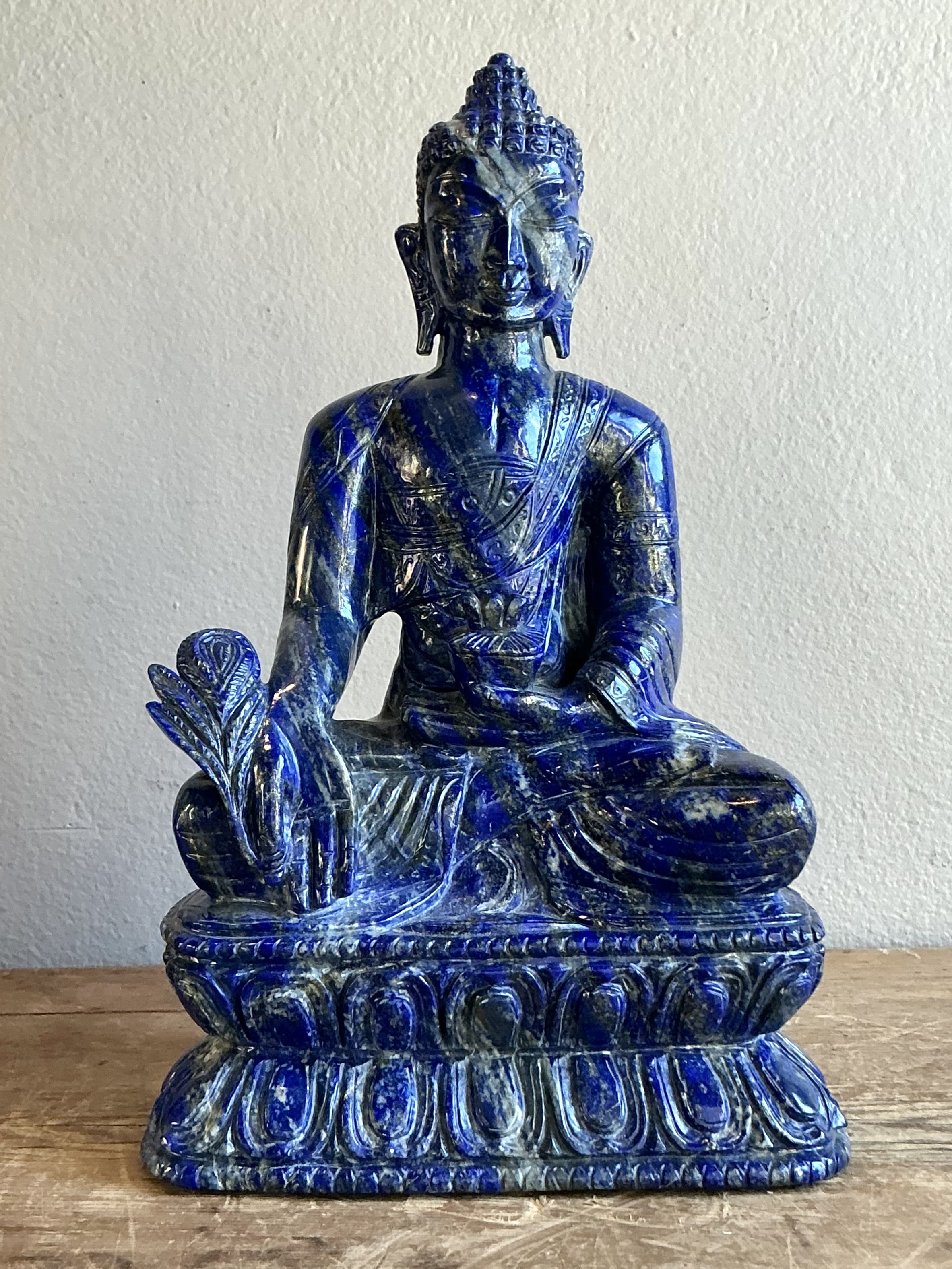 Vintage Lapis Lazuli Medicine Buddha - Back view