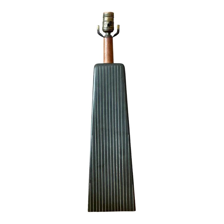 Vintage Late 20th Century Martz Pinstripe Lamp
