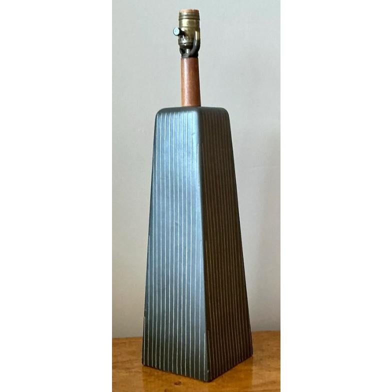 Vintage Late 20th Century Martz Pinstripe Lamp - Detail view