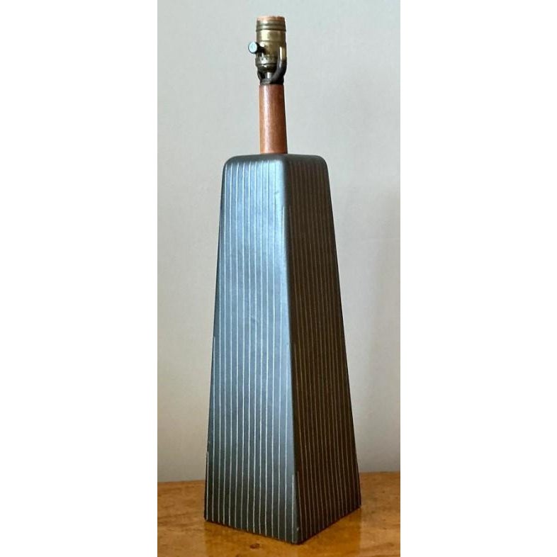 Vintage Late 20th Century Martz Pinstripe Lamp - Top view
