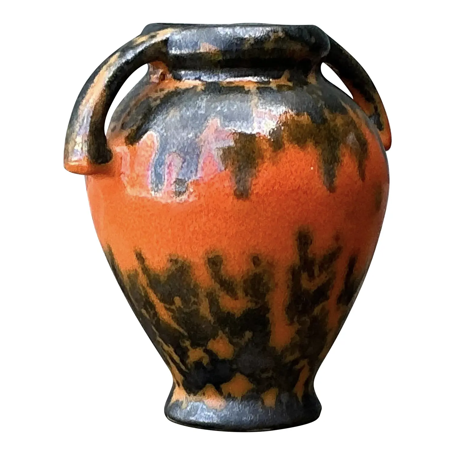Vintage Lava Glaze Ceramic Small Vase