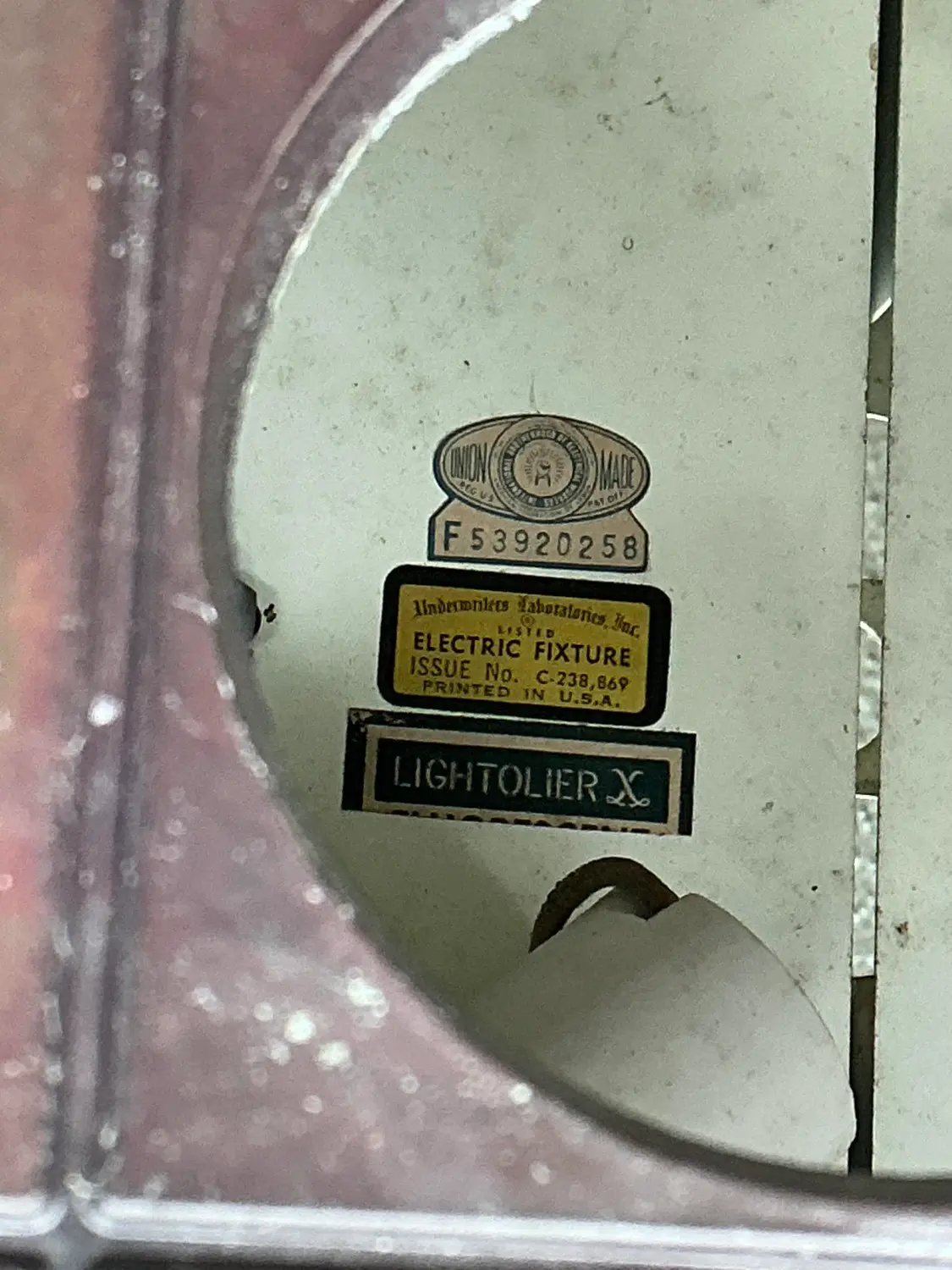 Vintage Lightolier Block Light Box - Side view