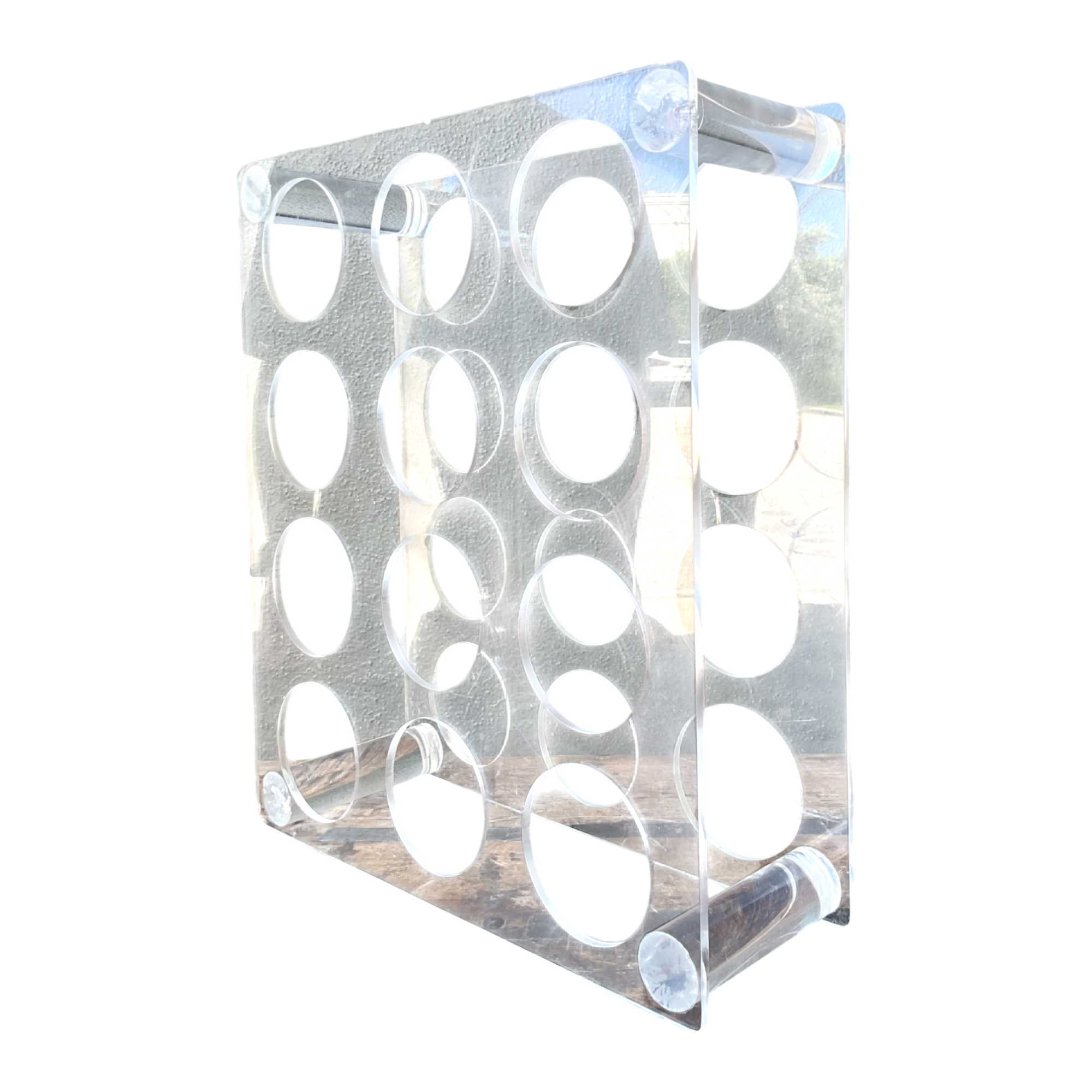 Vintage Lucite Wine Rack