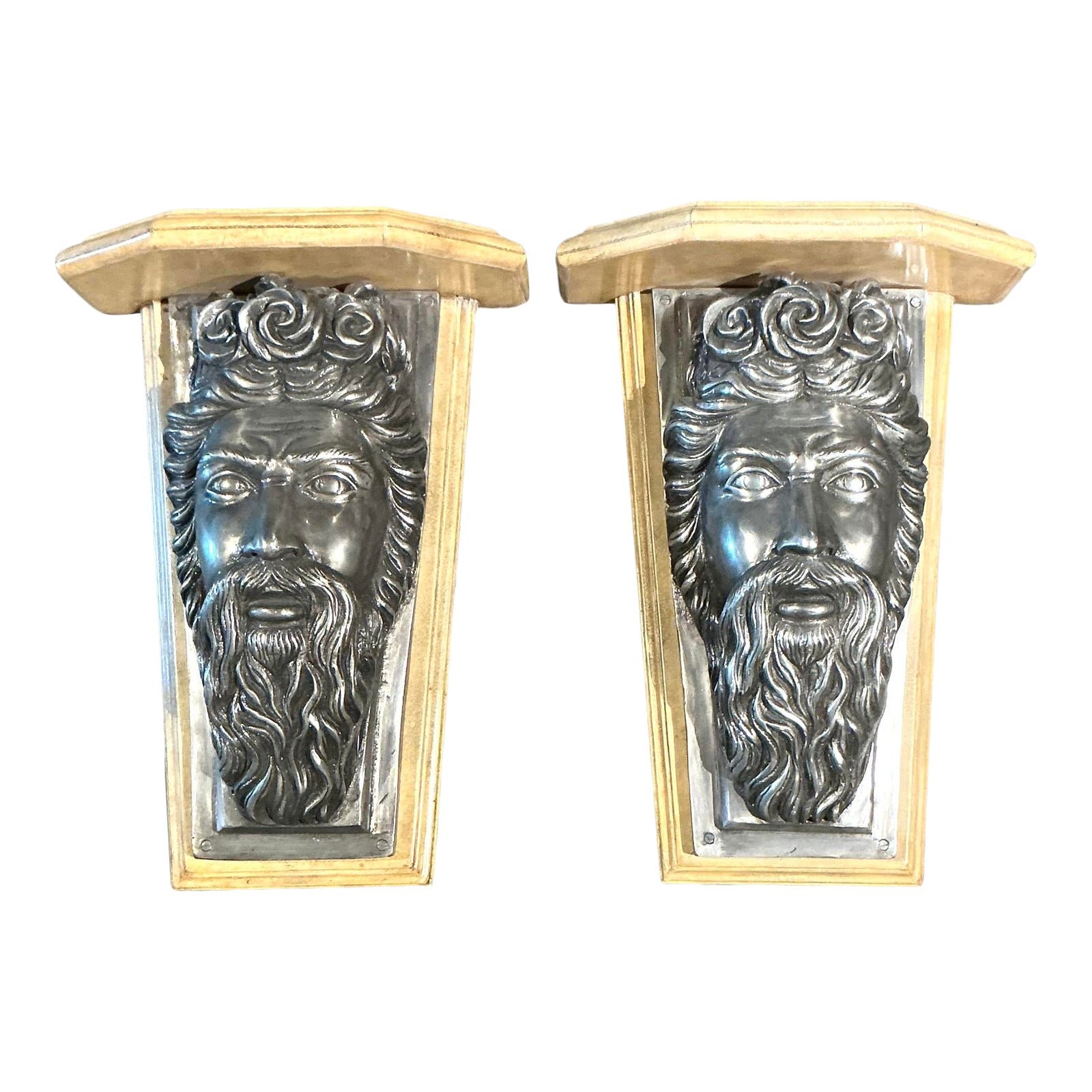 Vintage Maitland Smith Neptune Brackets - A Pair