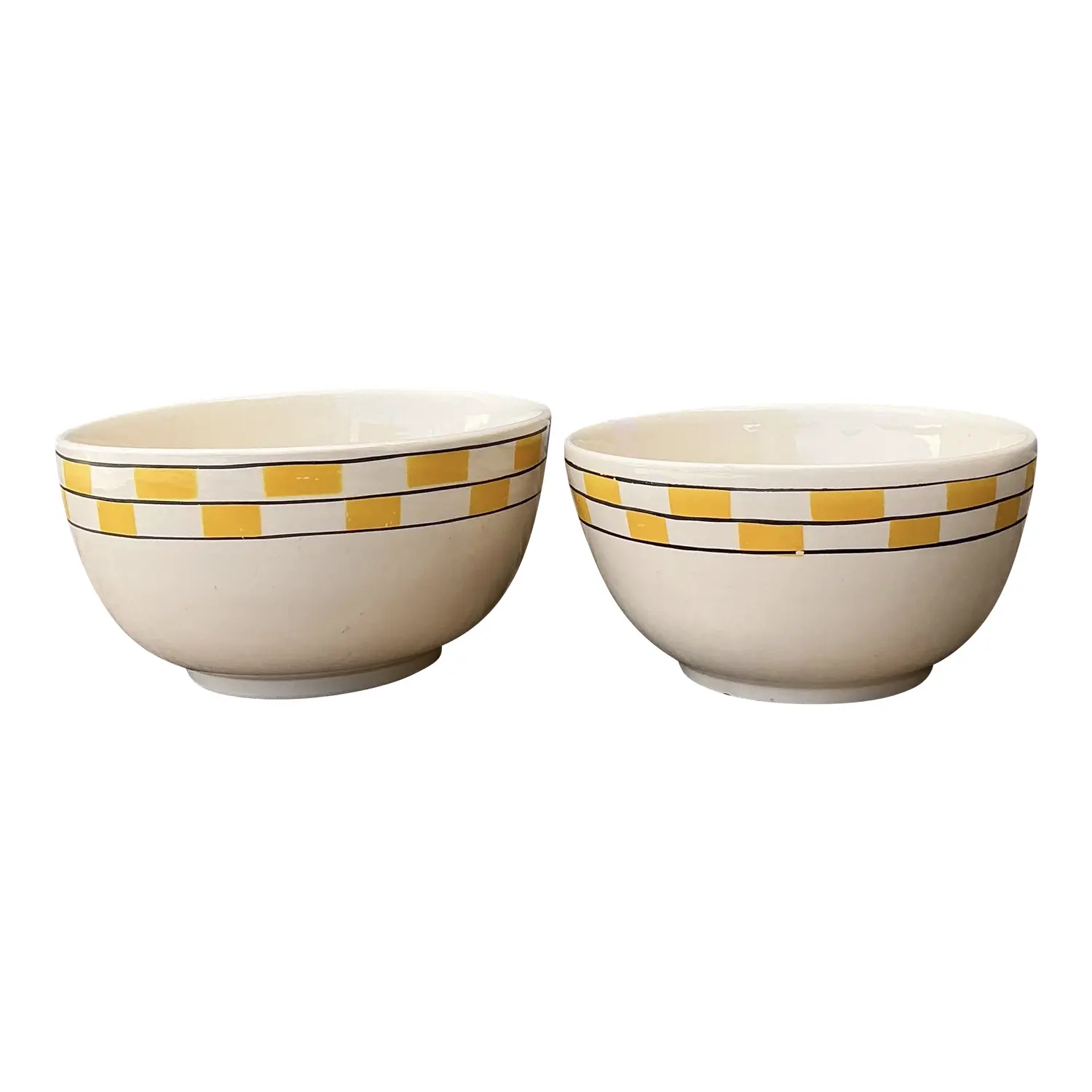 Vintage MCM Bakelite Ceramic Bowls - Set of 2