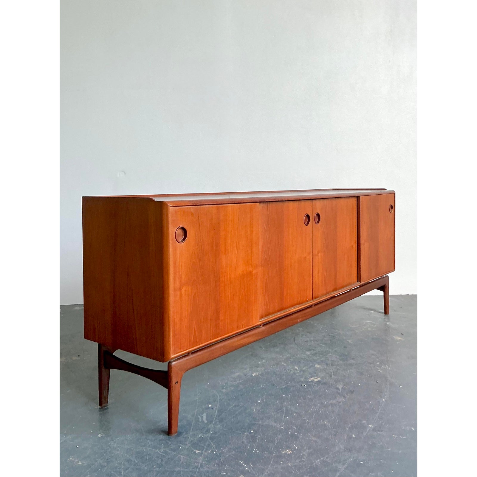 Vintage MCM Danish Arne Hovmand-Olsen Teak Credenza - Back view