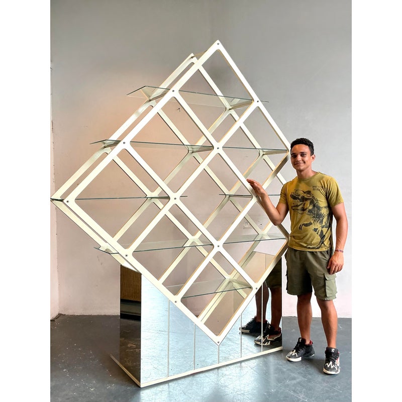 Vintage MCM Diamond Etagere - Top view