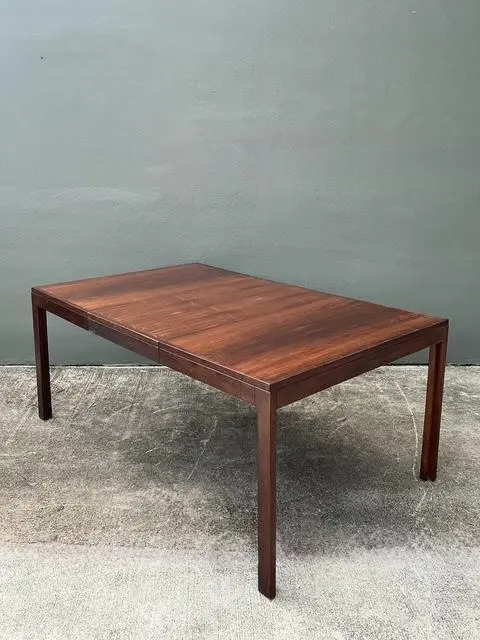 Vintage MCM Extendable Teak Dining Table - Side view