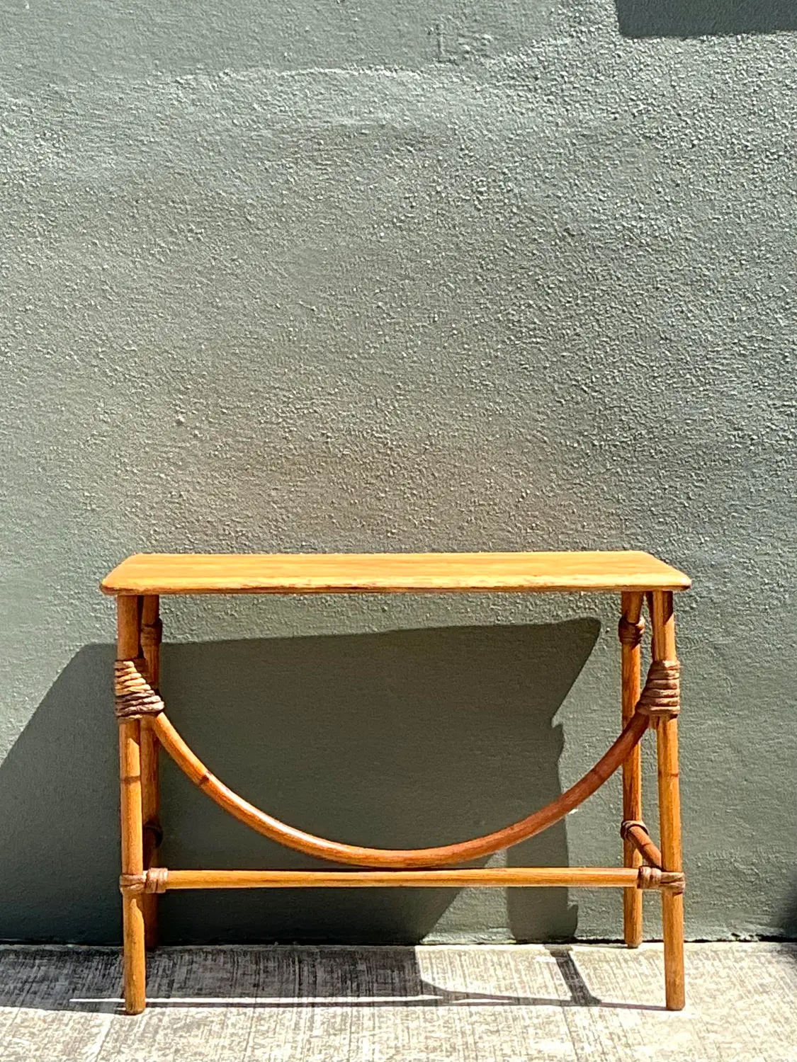 Vintage MCM Heywood Wakefield Wide Table - Top view