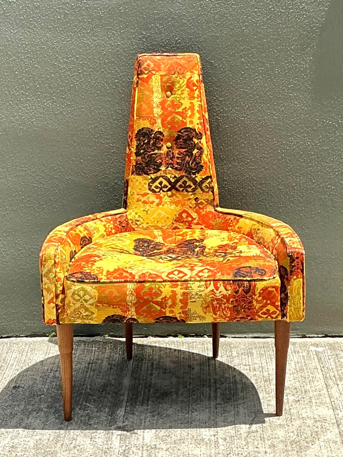 Vintage MCM High Back Lounge Chair - Top view