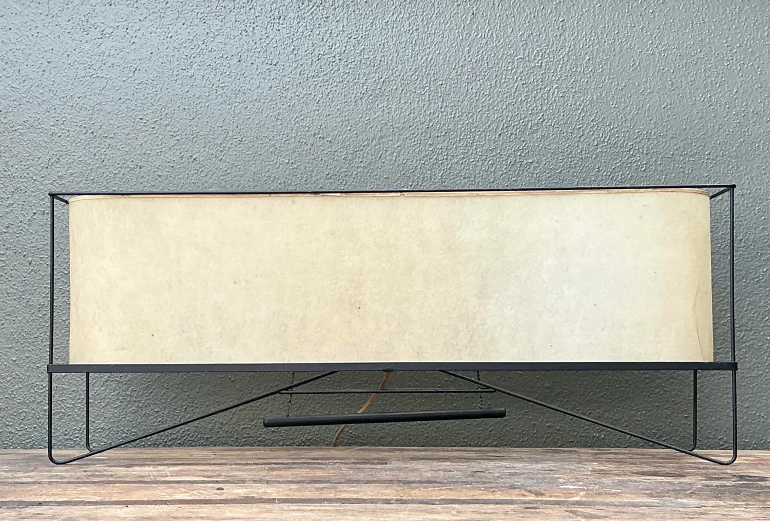 Vintage MCM Long Parchment Table Lamp - Top view