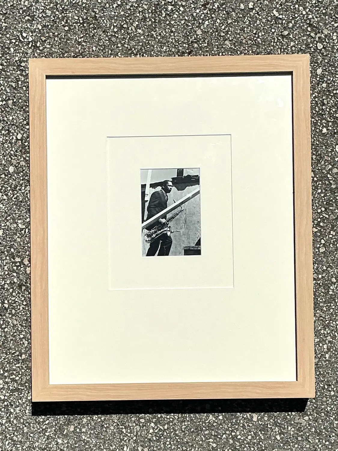 Vintage MCM Original Tour a Photograph of John Coltrane - Back view