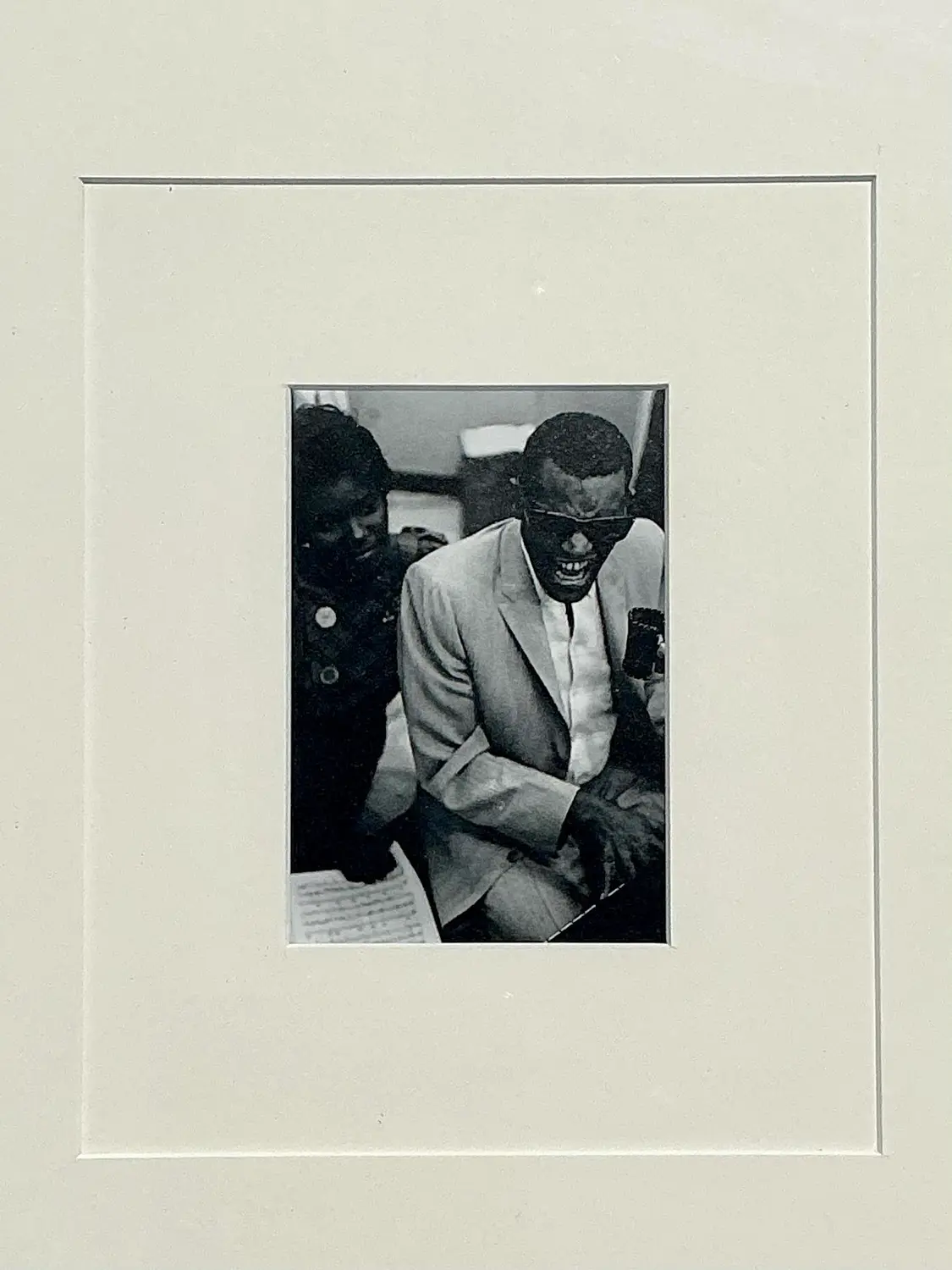 Vintage MCM Original Tour Photograph of Ray Charles - Side view