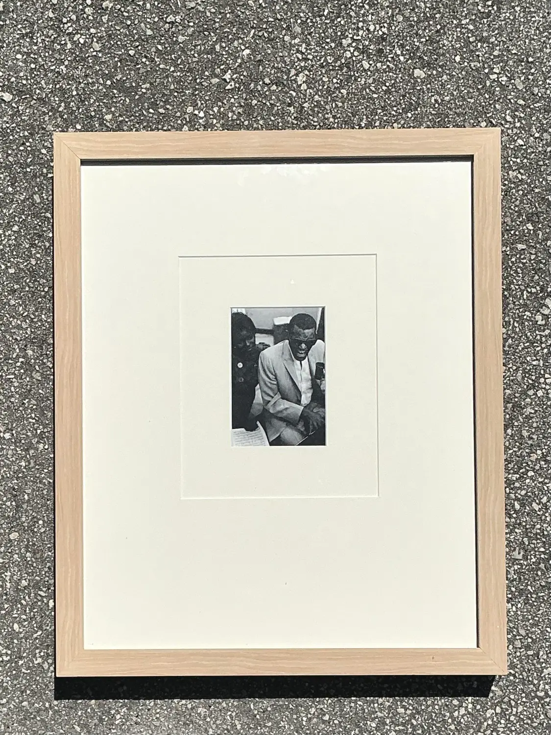 Vintage MCM Original Tour Photograph of Ray Charles - Top view