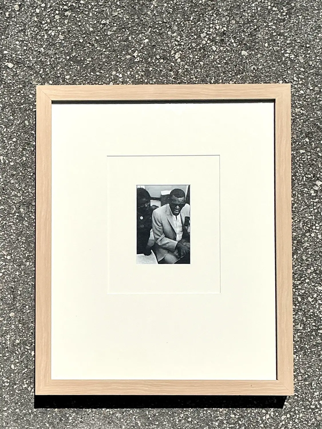 Vintage MCM Original Tour Photograph of Ray Charles - Back view