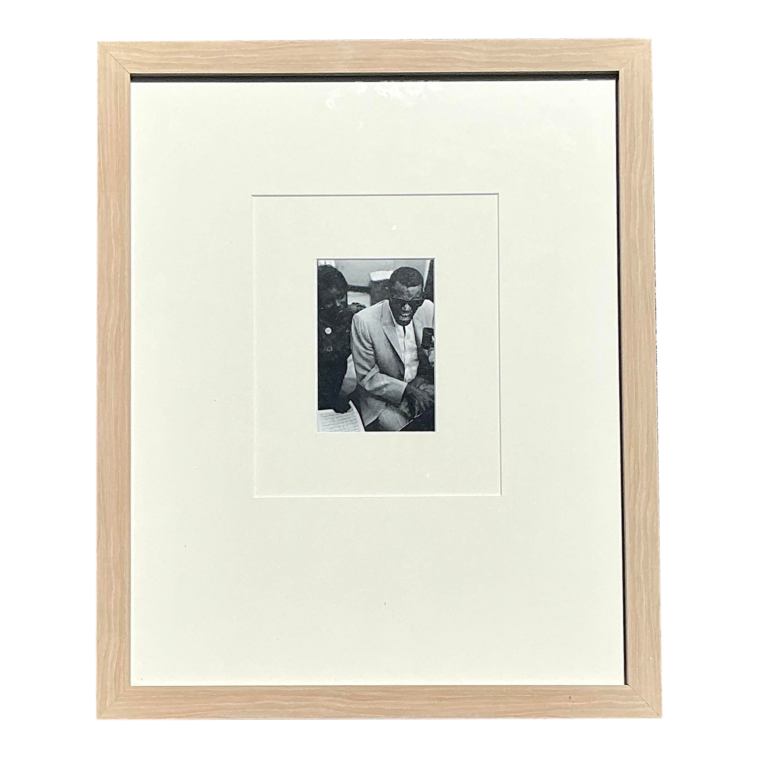 Vintage MCM Original Tour Photograph of Ray Charles - Detail view