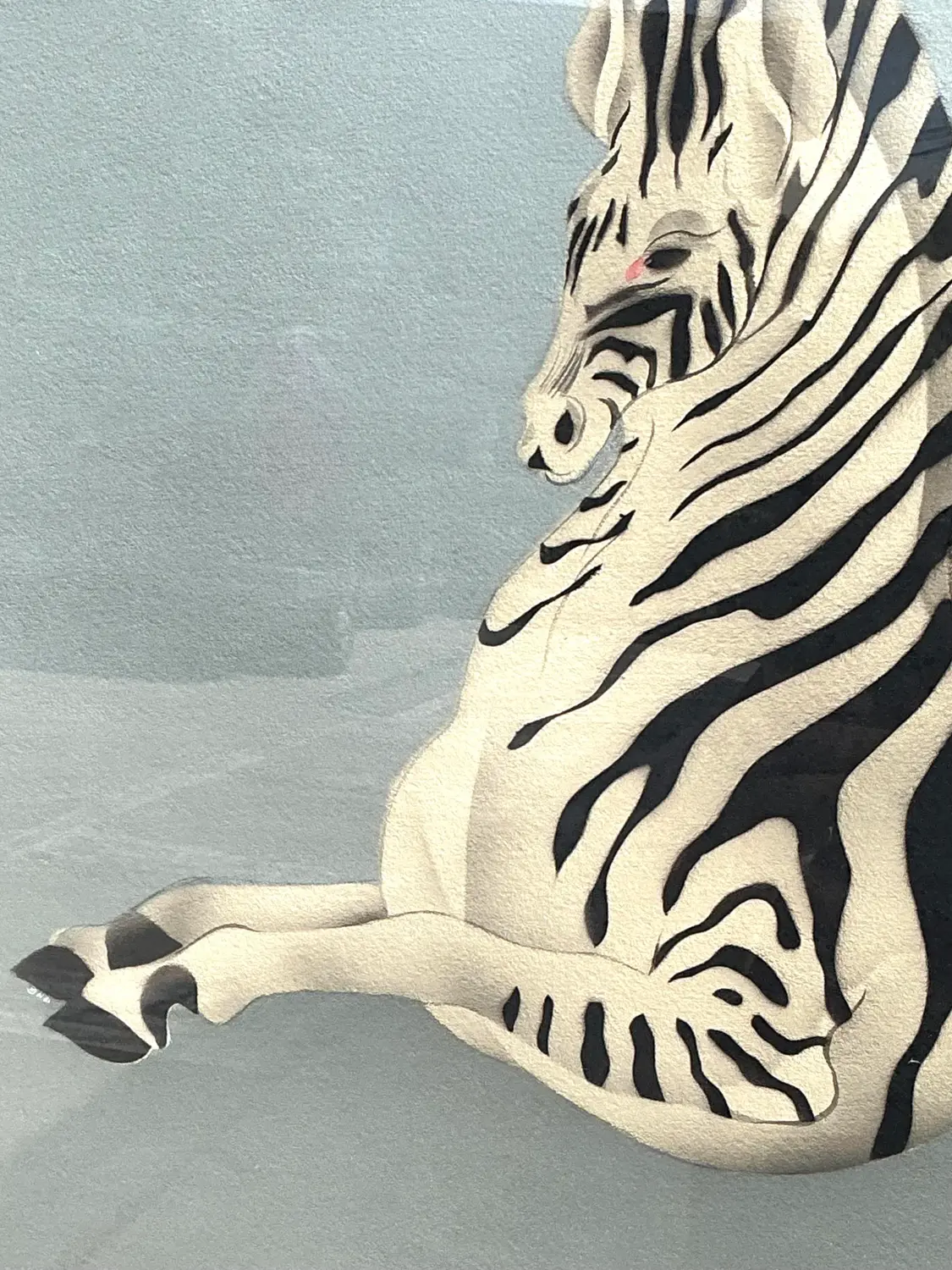 Vintage MCM Original Zebra Print - Back view