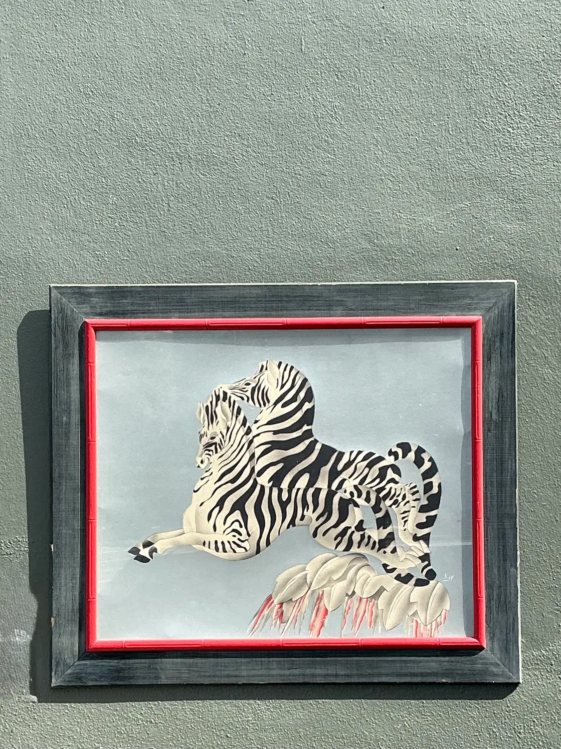 Vintage MCM Original Zebra Print - Detail view