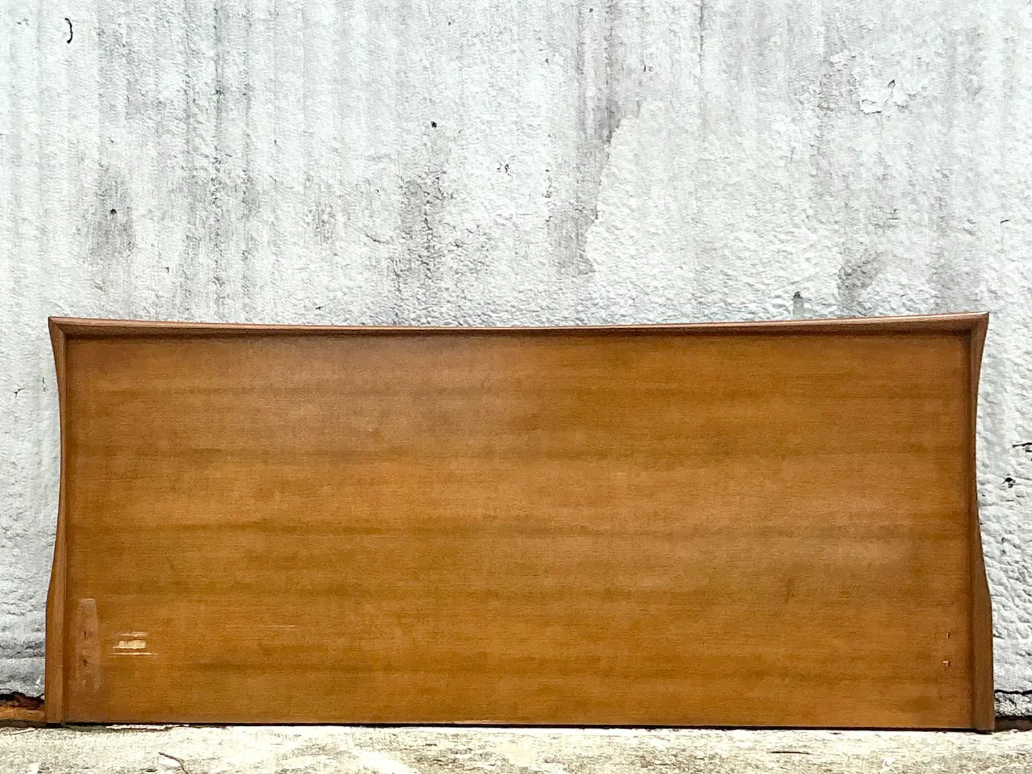 Vintage MCM Plank King Headboard - Top view